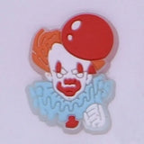 Shoe Buckle Charms PVC Scary Clown Skeleton Chainsaw Luminous Shoes Decorations fit Christmas Cosplay Party Kids