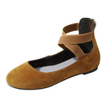 Breakj New Shallow Mouth Loosened With Round Head Women's Shoes Flat And Dancing Mom Single Shoe