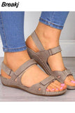 Wedge Women Sandals Shoes Solid Color Open Toe Buckle Comfort Fashion For Female Plus Size Fashion ComfortBeach