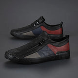 Leather Shoes New Men's Vulcanized Shoes Spring Designer Sneakers Breathable Men Loafers Shoes Soft Sole Comfort Casual