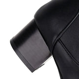 Autumn and Winter Women's European and American Fashion New Pointed Toe Thick Heel Over The Knee High-top Women's