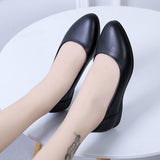 Women Flats PU Leather Shoes Office Work Ladies Shoes Oxford Shoes for Women Fashion Designer Round Toe Femme