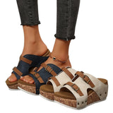 Breakj Thick Bottom Slope With One Word With Slippers 2025 Summer New Buckle With Light Soaked Beach Toe Women's