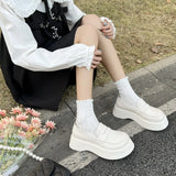 2022 new thick heeled lolita shoes women high heel loafers Japanese JK school uniform leather shoes college girls platform