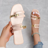 Breakj Ladies Flat-Bottomed Slippers With Casual Fashion Summer Beach Casual