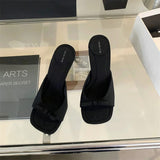 Breakj The Summer Of 2025, The New High-Heeled Cool Slippers Wear Women's Shoes Niche Design Leopard-Print Fine-Grained
