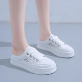 Breakj Half Slippers Female 2025 Summer New Net Face Cool Drag Female Wear Sandals In Summer Versatile Platform Slippers