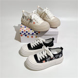 Canvas Shoes Girls 2024 New Summer Minority Retro Students Wear Small White