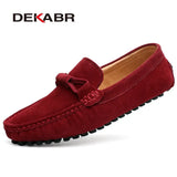 New 2022 Men Cow Suede Loafers Spring Autumn Genuine Leather Driving Moccasins Slip on Men Casual Shoes Big Size