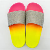 Glitter Flat Slippers Women Shoes Ladies Colorful Rhinestore Platform Casual Beach Fashion Non Slip Comfort Female