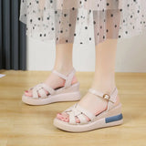 Thick-Soled Sandals Women's Summer 2023 New Muffin Shoes Fashionable High-Heel Large-Size Women's Shoes