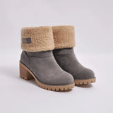 Winter Fur Warm Snow Boots Ladies Warm Wool Booties Ankle Boot Comfortable Shoes Plus Size 35-43 Casual Women Mid