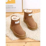 Breakj Snow Boots High Appearance Level Pure Color Versatile Fashion Winter Hot Style Short Plush Boots To Keep Warm And