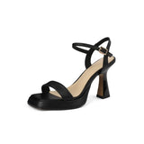Breakj Summer Thick-Soled Women's Shoes With Fashion Square High Heels Thick Heel Waterproof Table Barbie Powder Sandals
