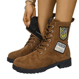 Breakj And Winter New Large Size Lady Round Head Fashion Martin Boots Front Tart T-Gong Help Face Personality