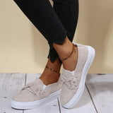 Single Shoes Women's 2022 Summer And Autumn New Leisure Korean Thick Bottom Muffin Women's Lace Large Canvas