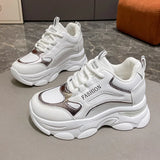 Version Of The Thick Platform Small White Shoes 2024 Spring Fashion New Dad Shoes Female Ins Tide Increased Casual Sports Single Shoes