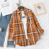 Design Women Blouses Shirts 2021 New Womens Tops And Blouses Long Sleeve Casual Plaid Shirt Young Style Lady Blouse