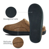 Men Slippers Furry Short Plush Indoor Slippers Men Non-Slip Bedroom Home Soft Slippers Men Casual Shoes Zapatilla