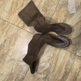 Breakj But Knee-Brown Toe Long Boots Women With High Heel Net Red High-Tender Boots Long-Tlenish