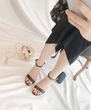 Women Sandals Shoes High Heels Leather Peep Toes Buckle Strap Woman Party 2021 Spring Summer Fashion New Arrival Size