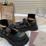 Lolita shoes new summer platform shoes white black retro Mary Jane shoes Japanese JK uniform shoes college girls high