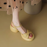 Breakj 2024 Summer One Word With Waterproof Platform Platform Roman Sandals Women's