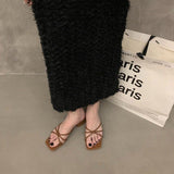 Breakj Small Cool Slippers Children 2025 Summer New Wear Daily Flat Bottom One Word Out Women's