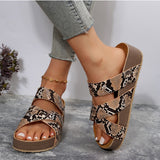 Breakj Casual Cool Drag Woman 2025 New Flat Bottom Thick Bottom Cross-Woven Solid Color Cold