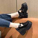 Breakj Spring And Autumn New Platform Woven Inside Increased Patent Leather Shoes Platform Sandal Women's Singles