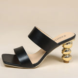 Summer New Fashion Sandals, High Heels, Slippers, Special-Shaped Gourd Heels, Large