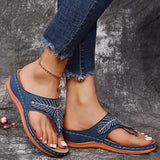 Breakj 2025 Summer Large-Size African Thick Bottom Slope With Flip-Flops Casual Flat Beach Wearing