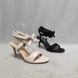 Breakj Sandals Women 2025 New Korean Version Of High-Heeled Sandals Women's Fine Heel Sex Cross-Tie Women's
