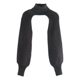 Turtleneck Long Sleeve Knitting Sweater Casual Femme Chic Design Pullover High Street Lady Tops