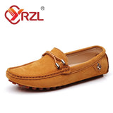 Loafers Men Fashion Suede Shoes Genuine Leather Slip-on Shoes Moccasins Soft Sole Driving Shoes for