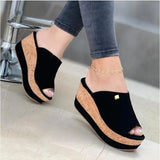 Women Platform Wedges Sandals Fashion Casual PeepToe Heeled Ladies OutdoorSlippers Comfortable Sandals For Female