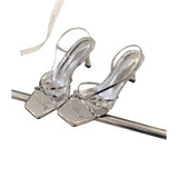 Breakj The Summer Of 2025, The New French Side-Toned Sandals Casual Gentle Buckle With Fine Heel High Heels