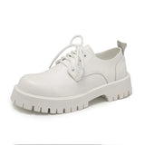 Breakj Leather Shoes Men's Platform Height Retro Single Shoes 45 Men's Plus Size Business Round Leather Shoes
