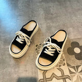 2022 New Fashion Canvas Slippers Women Summer Platform Sandals Outdoor Women's Slippers Beach Sandals Indoor Women's
