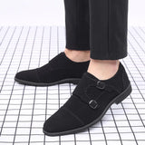 Breakj Men's Casual Frosted Leather Shoes British Fashion Set Foot Plus Size Men's Shoes Shoes