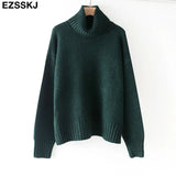 Winter casual cashmere oversize thick Sweater pullovers Women 2021 loose Turtleneck women's sweaters