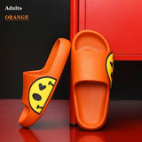 Flip Flops for Couples Smile Face Slippers EVA Fashion Slides Women's Shoes Bathroom Slipper Floor