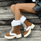 Breakj Autumn And Winter Hair To Keep Warm Thick Bottom Boots Comfortable Round Head With Snow Boots