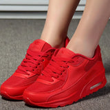 Sneakers Women Vulcanized Shoes Platform Ladies White Red Breathable Flat Lace Up Female Men Basket Femme Plus Size