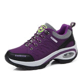 for Womens Air Cushion Athletic Running Shoes Walking Breathable Sport Lace Up Hight Platform Casual Shoes Size