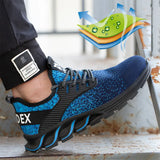 Cool Safety Shoes Men Steel Toe Boots Indestructible Work Shoes Lightweight Breathable Composite Toe Men EUR Size