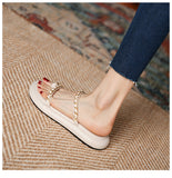 New Women Summer Fashion Chain Flip-flops Sandal Slippers Woman Flat Platform Sandals Casual Flat Slippers