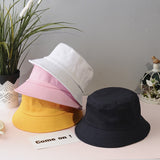 White Solid Bucket Hat Unisex Caps Hip Hop Gorros Men Women Summer Panama Cap Beach Sun Fishing Boonie Hat