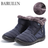 Boots Waterproof Snow Boots Female Plush Winter Boots Women Warm Ankle boots Winter Shoes Women casual flat