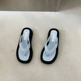 candy color thick sole flip flops women traf clip toe slippers ladies platform jandal femme sandals flat slide shoes